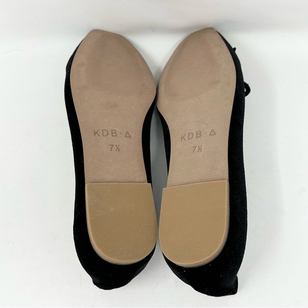 NEW Kelsi Dagger Frankie Black Velvet Square Toe Ballet Flat Womens 7.5 - Picture 6 of 8